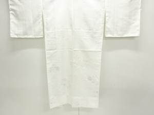 流水に草花模様織り出し単衣長襦袢(刺繍衿付き)